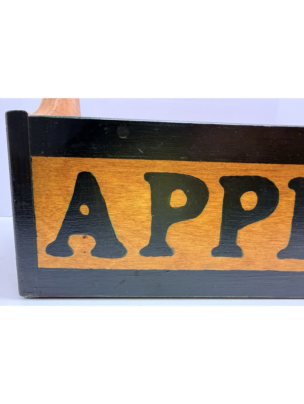 Rustic Handmade APPLES Wood Tool Box Style Rustic County Fall Porch Decor - Picture 5 of 10
